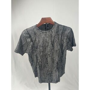 Womens Abstract Print Short Sleeve T Shirt Casual Top 2X